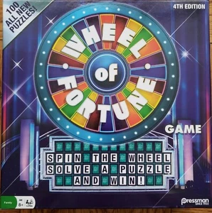 4th Edition Wheel of Fortune, Puzzle Board w/ Frame, Instruction Booklet, Money - Picture 1 of 5