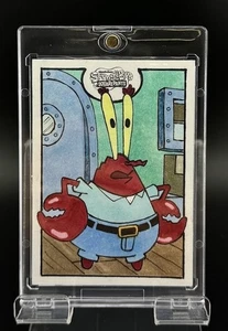2025 Topps Chrome Spongebob Mr Krabs Sketch Card ONE OF ONE Kevin P. West - Picture 1 of 2
