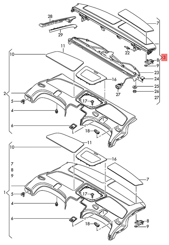Tapicería genuina AUDI A8 S8 quattro para panel de estante trasero beige satinado 4H0863412FDW3 Foto 1 de 1