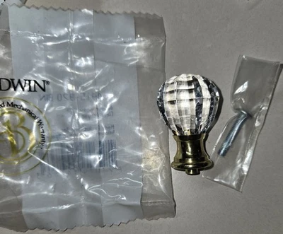 lot 17 Baldwin Brass 4415-020 BIN Balloon cabinet knob drawer pull 1.19" acrylic - Image 1 of 3