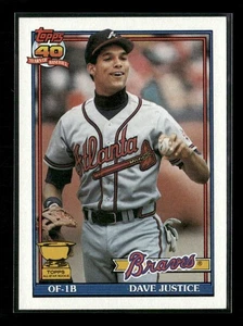 1991 Topps David Justice #329 Atlanta Braves - Picture 1 of 2