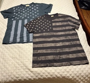 Camiseta Ralph Lauren Denim & Supply Bandera Americana Gris Para Hombre Talla XL - Imagen 1 de 10