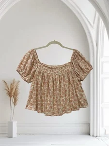 Top para mujer Lucky Brand mediano con calado floral suave tejido boho verano - Imagen 1 de 18