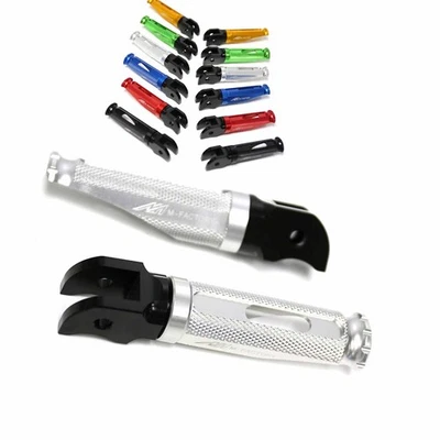 Clavijas delanteras Shinobi plateadas para Kawasaki GPZ 750 85 86 87 Foto 1 de 4