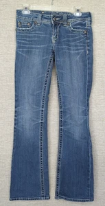 Miss Me Jeans Damen Größe 27 Signature Boot Strass Kreuzverzierung Low Rise - Bild 1 von 23