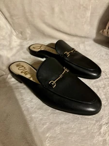 Sam Edelman Linnie Gold Bit Loafer Mule Black Leather Size 6 RRP £150 - Picture 1 of 11