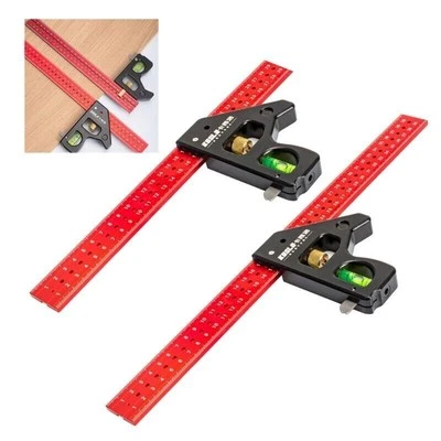 30/40cm Level Gauge Adjustable Square Ruler Spirit Level  Woodworking - Image 1 of 4