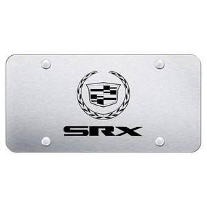 Licensed Brushed Stainless Steel License Plate w/Dual for Cadillac SRX - Bild 1 von 2
