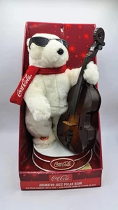 Vintage Coca-Cola Animated Jazz Polar Bear 14 inches New Old Stock - Picture 1 of 5