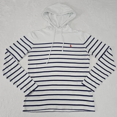 Polo Ralph Lauren Sudadera con Capucha Talla XS Azul Rayas Ligero Poni Preppy Pullover Foto 1 de 4