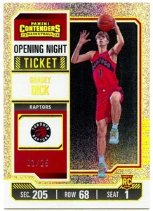 GRADEY DICK RC 2023 PANINI CONTENDERS OPENING NIGHT TICKET ROOKIE JERSEY # 1/25 - Picture 1 of 2