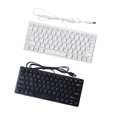 Ergonomic USB Wireds Keyboards 78 Key Style for Typing Computer Compatibility - Image 1 of 4