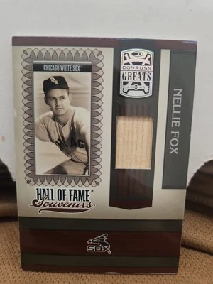 2005 Donruss Greats Hall Of Fame Souvenirs Nellie Fox Game Used Bat White Sox - Image 1 of 2
