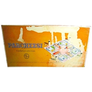 Parcheesi Gold Seal Edition 1959 Selchow and Righter Brettspiel Indien - Bild 1 von 6