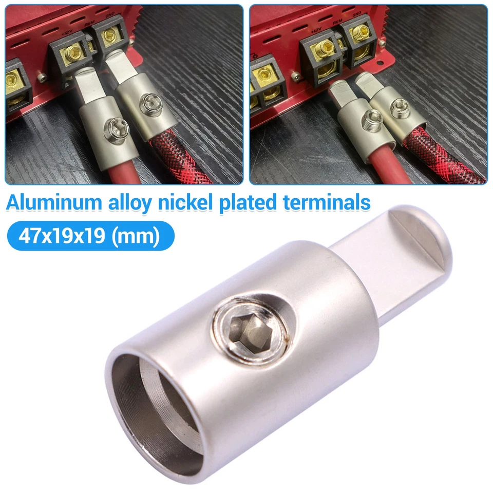 4X Car Audio AMP 1/0 Gauge Power Ground Wire Pin AWG Terminal Input Wire Reducer - Image 1 of 4