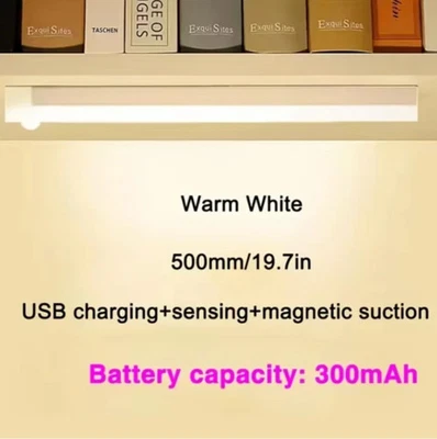 Luce LED Wireless con Sensore di Movimento Ricaricabile per Armadio e Corridoio - Immagine 1 di 4
