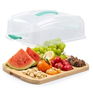 Travel Charcuterie Board with Lid, Portable Charcuterie board with 15"L x 11"W - Picture 1 of 8