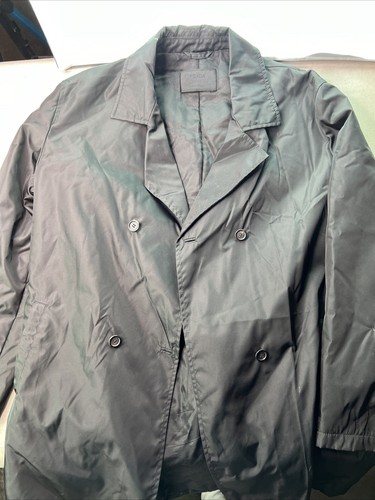 Giacca trench vintage Prada sport nylon nero taglia 48 UK
