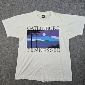 Vintage Gatlinburg Tennessee Shirt Mens Large Nature Sunset USA 90s Tee - Picture 1 of 11