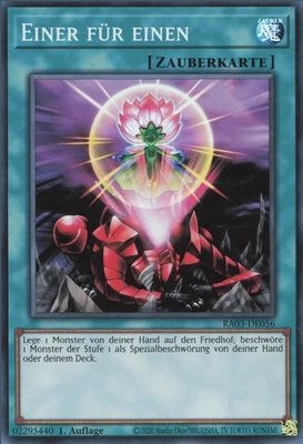 YuGiOh Einer für einen (V.1) RA03-DE056 Super Rare Deutsch Neu 1st - Bild 1 von 2