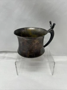 ANTIQUE APOLLO SILVER CO. QUADRUPLE SILVER PLATED SHAVING MUG w/ Brush Rest - Picture 1 of 11