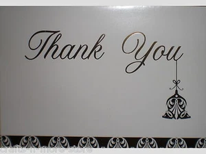 Metallic Gold Bell Ornament "Thank You" Note Cards w/ Envelopes - Picture 1 of 1