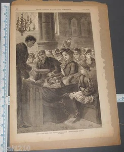 Original LESLIE'S ILLUSTRATED Engraving EASTER SUNDAY IN NEW YORK CITY 1882 - Picture 1 of 1