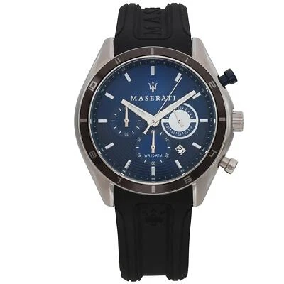 Maserati Sorpasso 45mm Steel Chronograph Blue Dial Mens Watch R8871624003 - Image 1 of 3