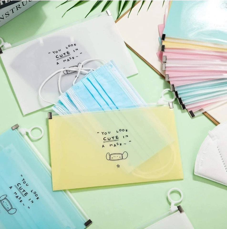 8 件面膜存储袋,便携式面膜袋遮脸存储盒 Porta... — 第 1/4 张图片
