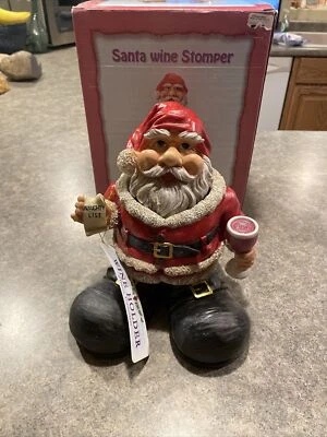 Direct Connection 2006 Christmas Santa Whine Stomper (Wine Holder) Open Box - Image 1 of 4