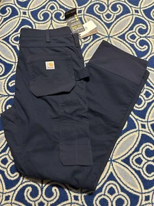 Carhartt Rugged Flex Steel Cargo Multi-Pocket Relaxed Fit Pants W36 x L34 Navy - Picture 1 of 10