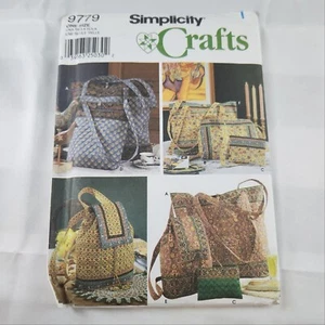 Simplicity Crafts 9779 Tote Bag Notions Pouch Backpack Case Pattern Uncut - Picture 1 of 2
