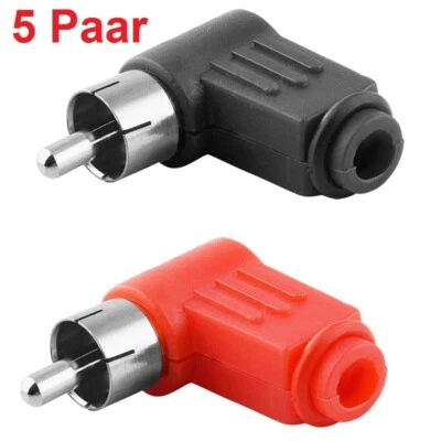 2Stk Cinch Chinch Cinc Cynch RCA Stecker abgewinkelt Winkelstecker zum Löten - Bild 1 von 3