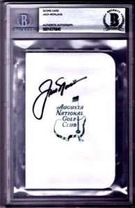 JACK NICKLAUS Signed Augusta National Scorecard a 10 autograph Beckett - Picture 1 of 1