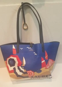 Lauren Ralph Lauren Reversible Blue Beach tote. Sz. OS - Picture 1 of 7