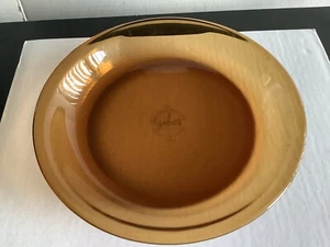 Vintage Fire King Glass 9" Pie Plate Brown Amber - Picture 1 of 5