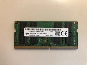 Ram notebook sodimm 16gb ddr4 2400mhz PC4-19200 Micron MTA16ATF2G64HZ-2G3E1 - Foto 1 di 1
