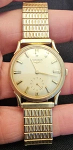 VINTAGE LONGINES 10K GOLD FILLED WATCH S&W 31.75mm, 15mm Band! - Picture 1 of 10