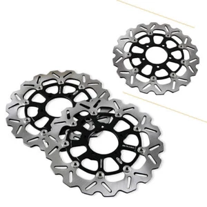 Pair Floating Front Brake Disc Rotor For Kawasaki Ninja ZX6R 636 2013-2015 2014 - Picture 1 of 7