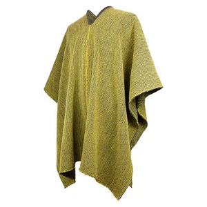LLAMA WOOL SERAPE PONCHO MENS WOMANS UNISEX PULLOVER SWEATER JACKET CAMO - Picture 1 of 10