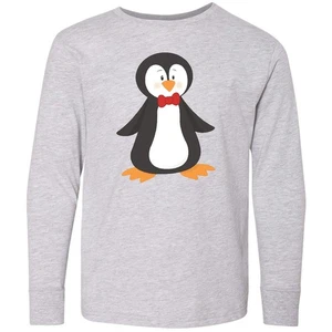 Inktastic Cute Penguin, Little Penguin, Penguin With Youth Long Sleeve T-Shirt - Picture 1 of 4