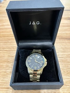 Jag Mens Watch J2156A Stainless Steel Water Resistant 50 M Gold Tone Not Working - Picture 1 of 12