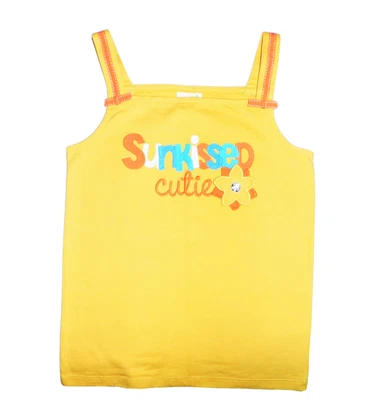 NUEVO CON ETIQUETAS NIÑAS 7-8 AMARILLO SUNKISSED CUTIE TANK Foto 1 de 3