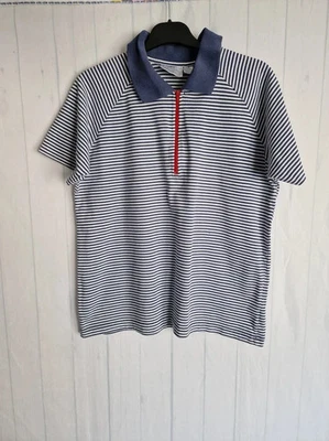 Girl Guides 38" Chest Navy Blue & White Short Sleeved Collared Polo Shirt E73 - Image 1 of 4