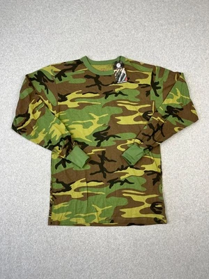 Rothco Woodland Camo Shirt Mens M Long Sleeve Crew Neck Outdoors Hunting - Image 1 of 4