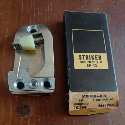 53-62 Chevy Corvette Impala Cadillac RIGHT Door Lock Striker NOS SP42 4664963 - Image 1 of 3