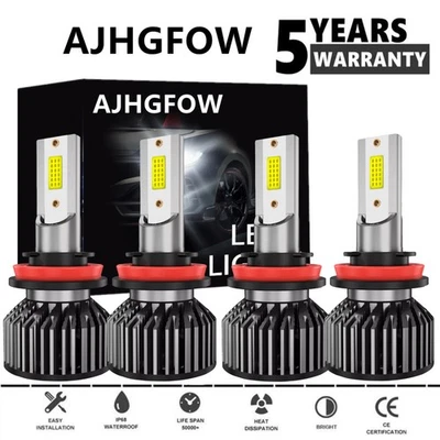 Kit de bombillas faros LED luz alta baja para Nissan Rogue Sport 2017-2020 4X 6000K Foto 1 de 4