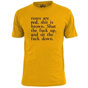 Mens Roses Are Red Funny Rude T Shirt Humour - Picture 1 of 4