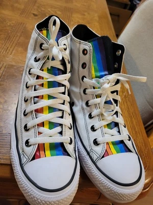 NWOB. GAY PRIDE Hightop Sneakers By Converse All Star.  Men's 11.5/Ladies 13.5 - Photo 1/4