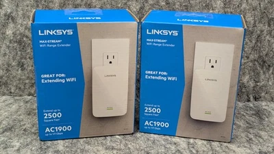 2 x WiFi Range Extender Linksys RE7000 Max Stream AC1900 Gigabit Booster 🔥New🔥 - Image 1 of 4